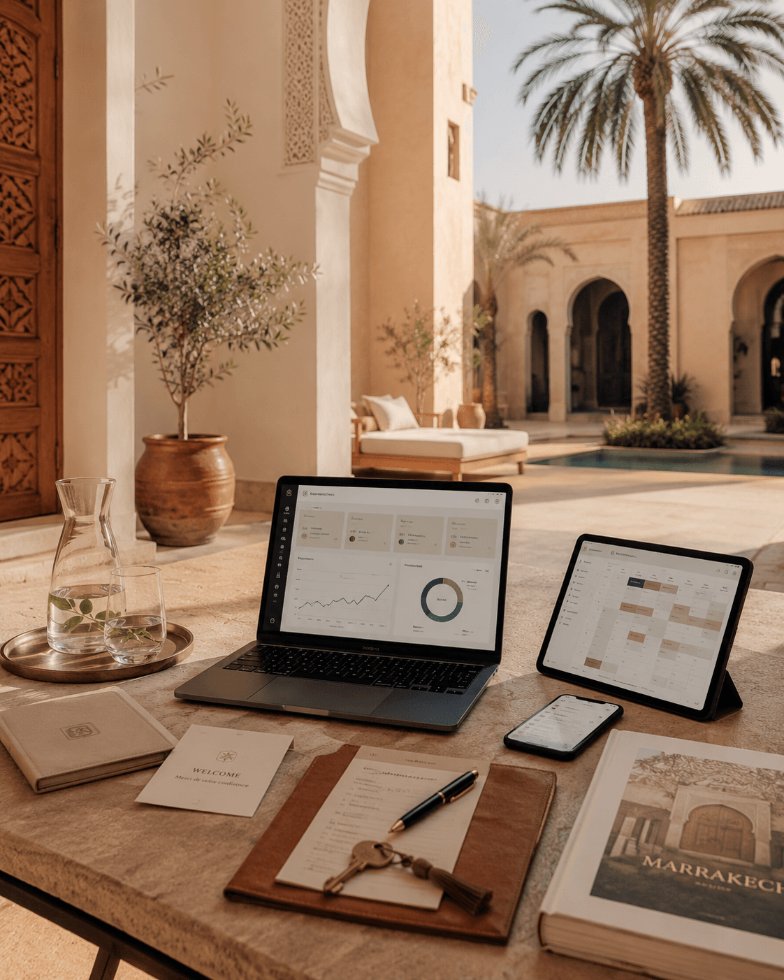 Pilotage digital d'une villa à Marrakech
